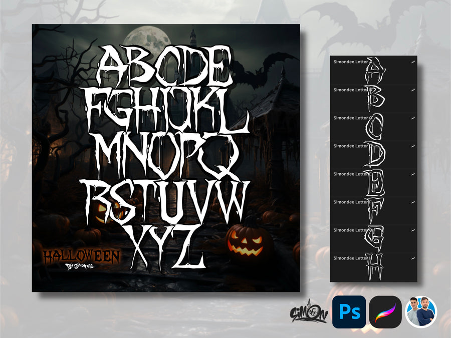 Halloween Alphabets Bundle by Simon/Eter