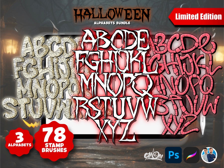 Halloween Alphabets Bundle by Simon/Eter