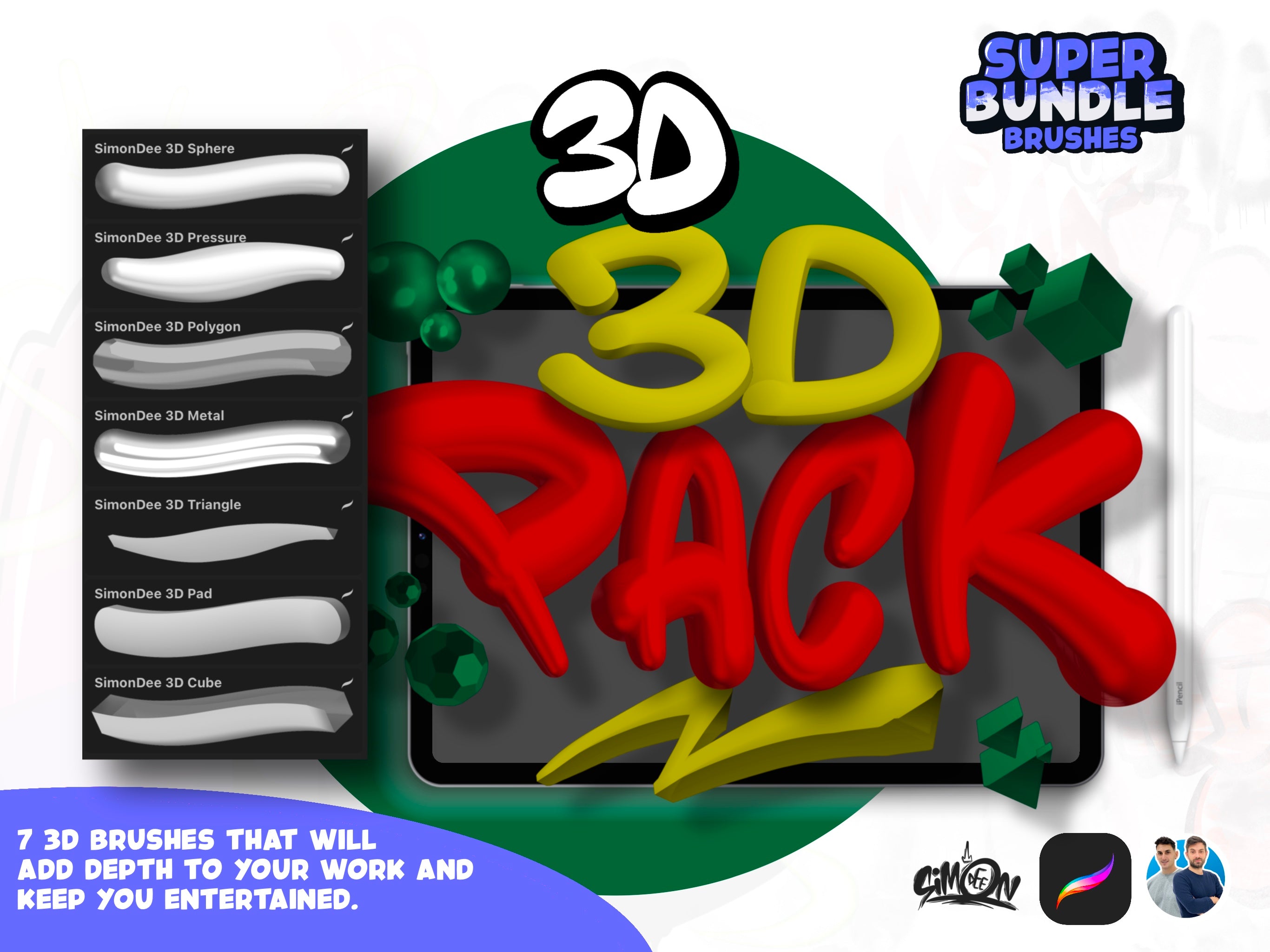 3D Models + Brushes SUPER BUNDLE PACK