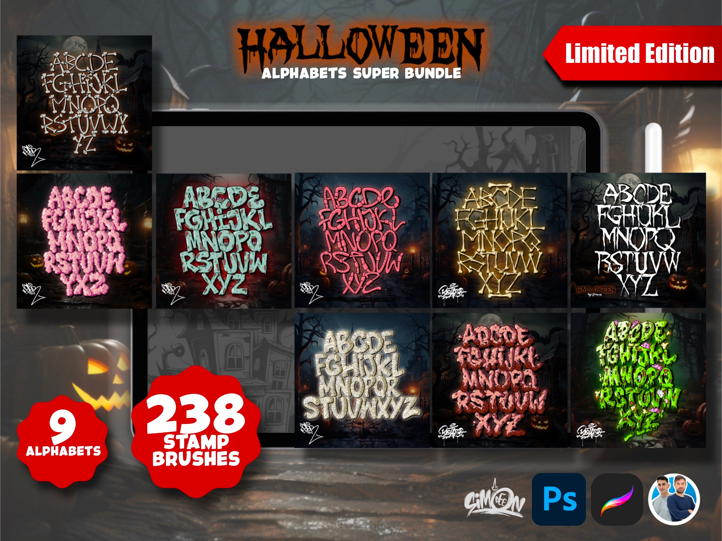 Halloween Alphabets Super Bundle