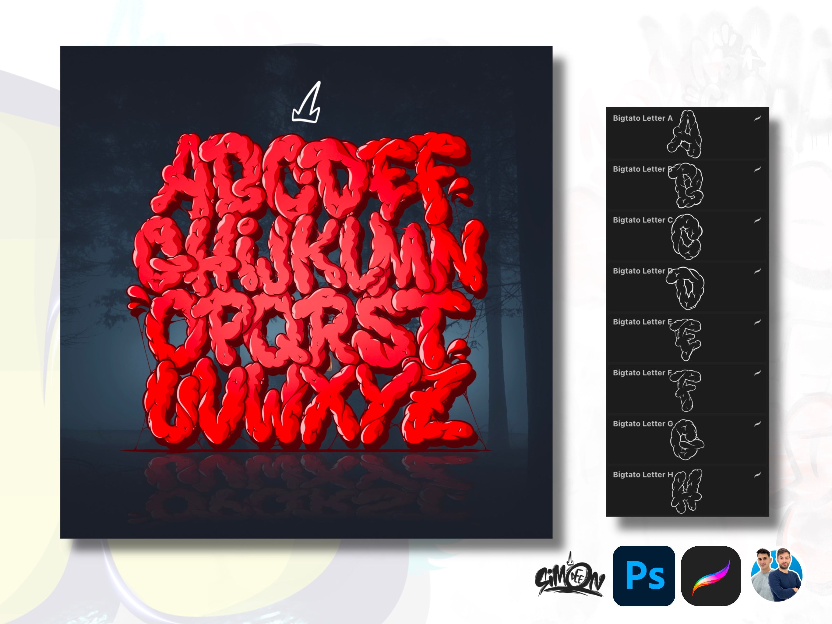 Bigtato Alphabet Brush Pack