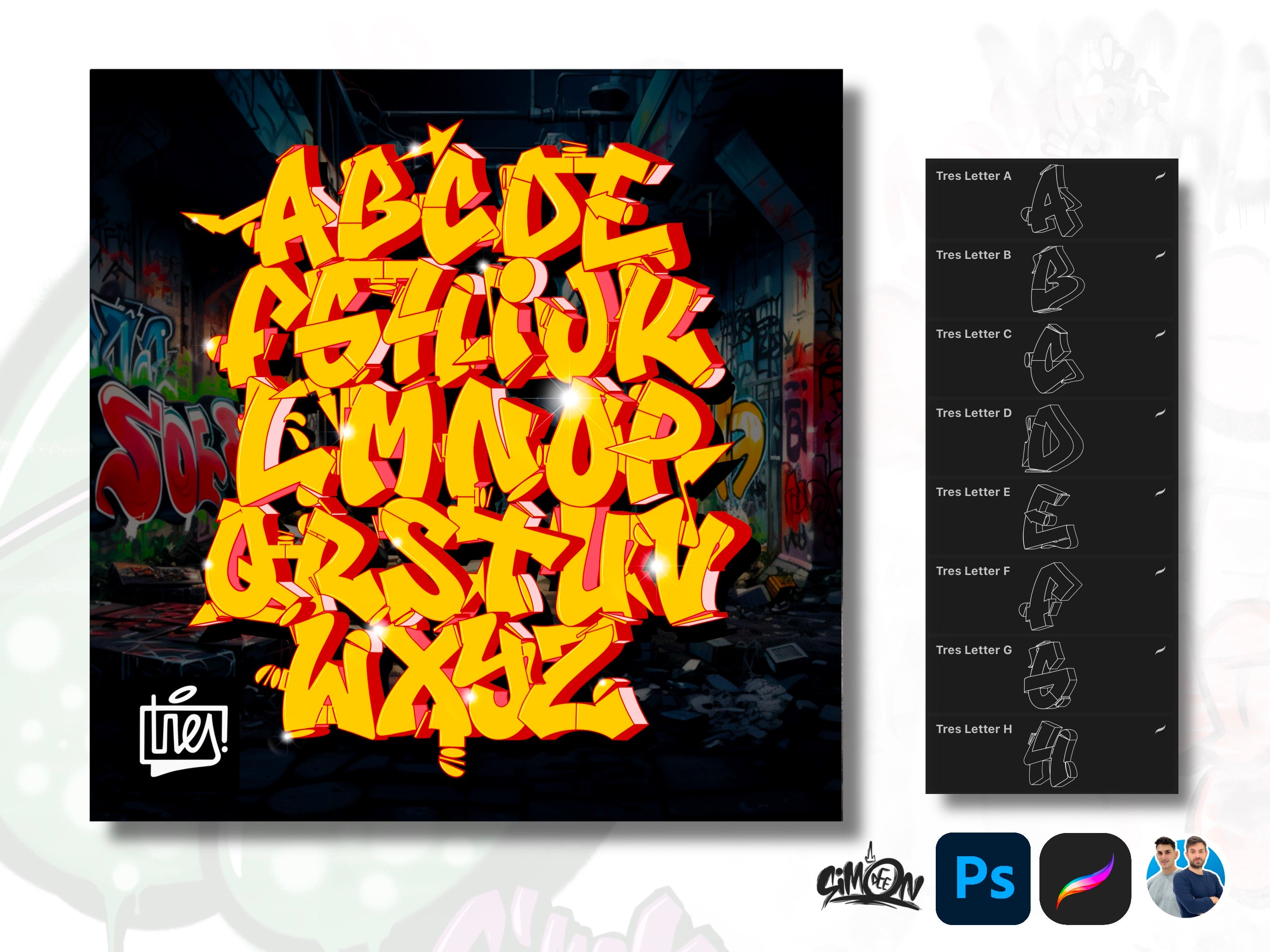 Top 3 Graffiti Loverz 2.0 Alphabets Bundle