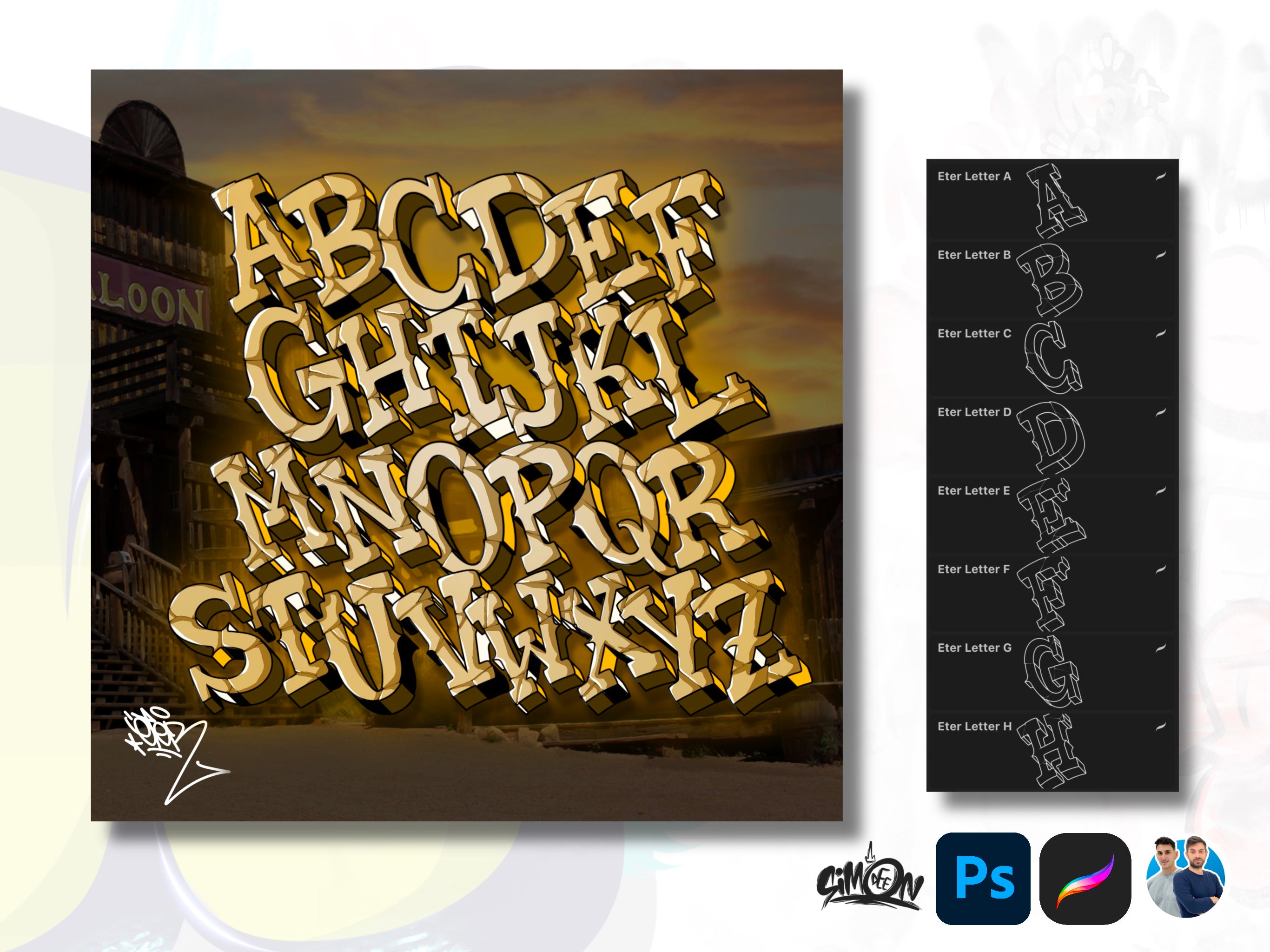 Eter Alphabet Brush Pack