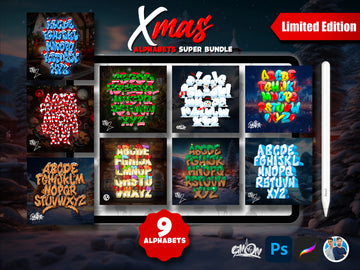 Xmas Alphabets Super Bundle