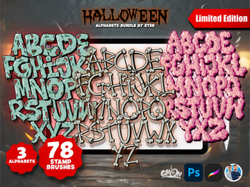 Halloween Alphabets Bundle by Eter