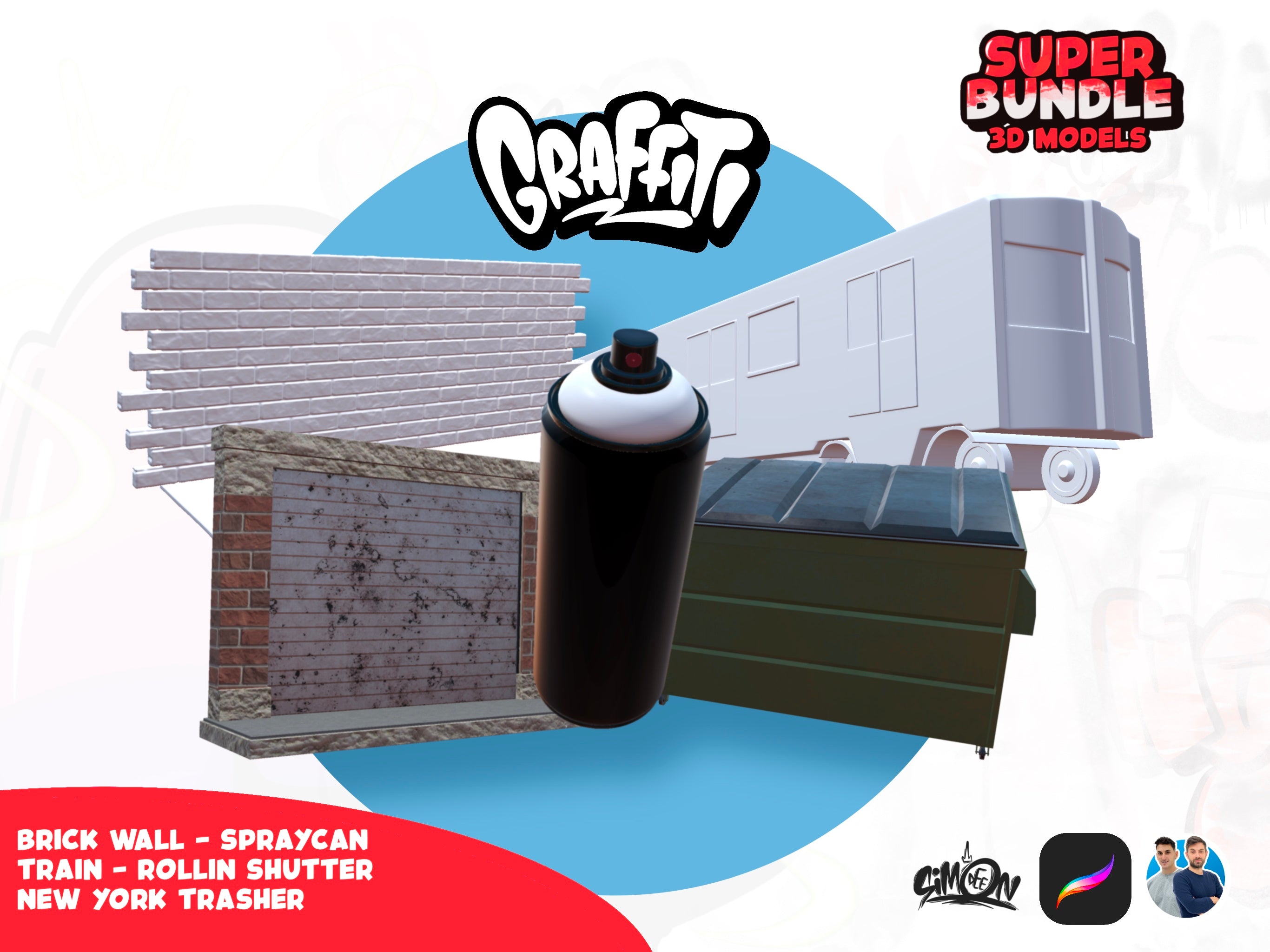 3D Models + Brushes SUPER BUNDLE PACK