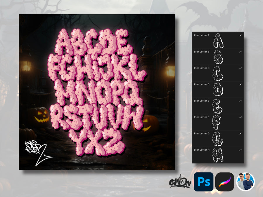 Halloween Alphabets Bundle by Eter